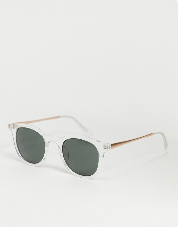 Aj Morgan Unisex Round Sunglasses In Clear