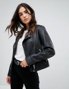 Barney's Originals Leather Jacket - Black