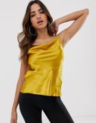 Club L Cowl Neck Top-gold