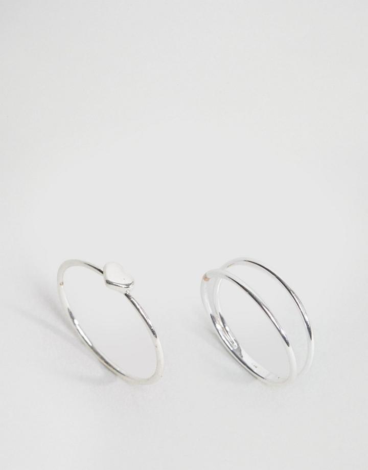 Gorjana Silver Plated Midi Ring Set - Silver