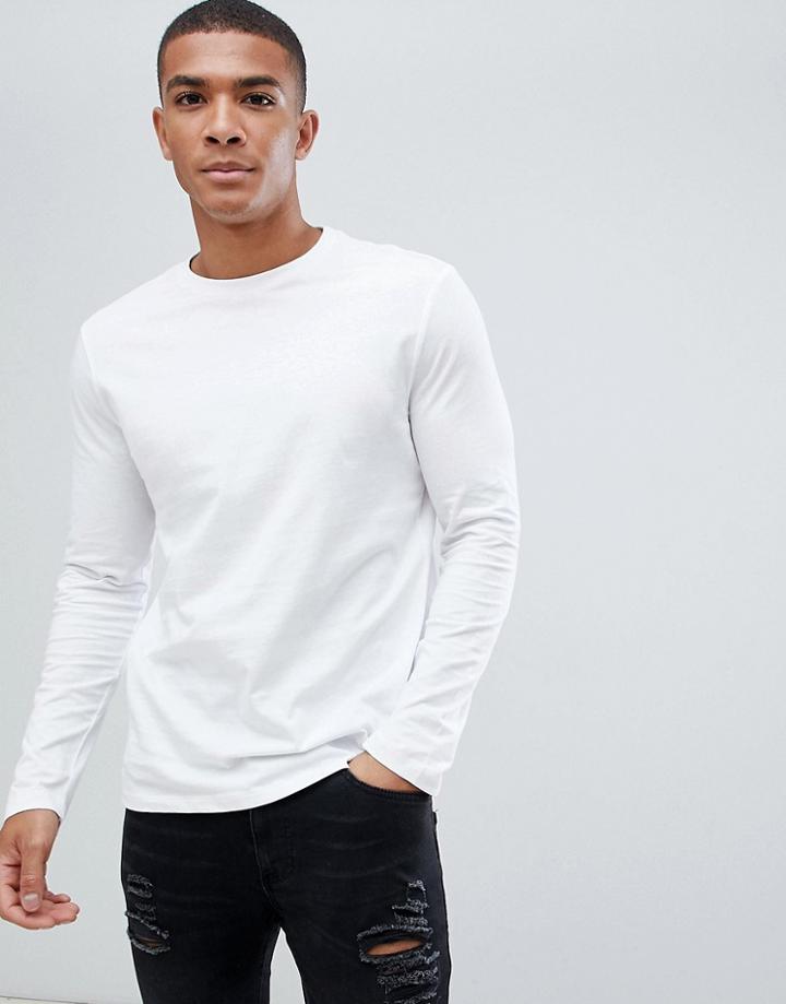 New Look Long Sleeve T-shirt In White - White