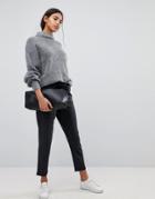 Selected Femme Relaxed Cropped Pants - Gray