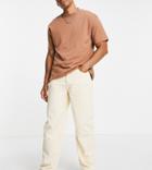 Reclaimed Vintage Inspired 90s Dad Jeans In Ecru Corduroy-white