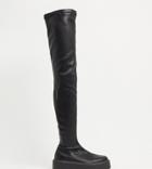 Asos Design Wide Fit Katie Chunky Over The Knee Boots In Black