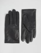 Asos Leather Plain Gloves With Touch Screen - Black