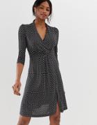 French Connection V Neck Wrap Dress