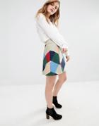 Traffic People A Line Mini Skirt In Check - Multi