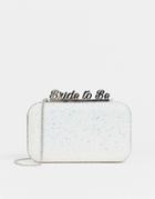 Aldo Bride To Be Glitter Clutch Bag-white