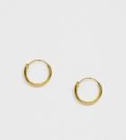 Designb Gold Plated Small Hoop Earrings In Sterling Silver - Gold