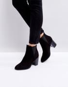 Oasis Heeled Ankle Boots - Gray