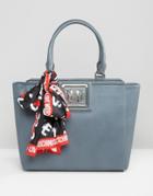 Love Moschino Tote Bag With Scarf - Gray