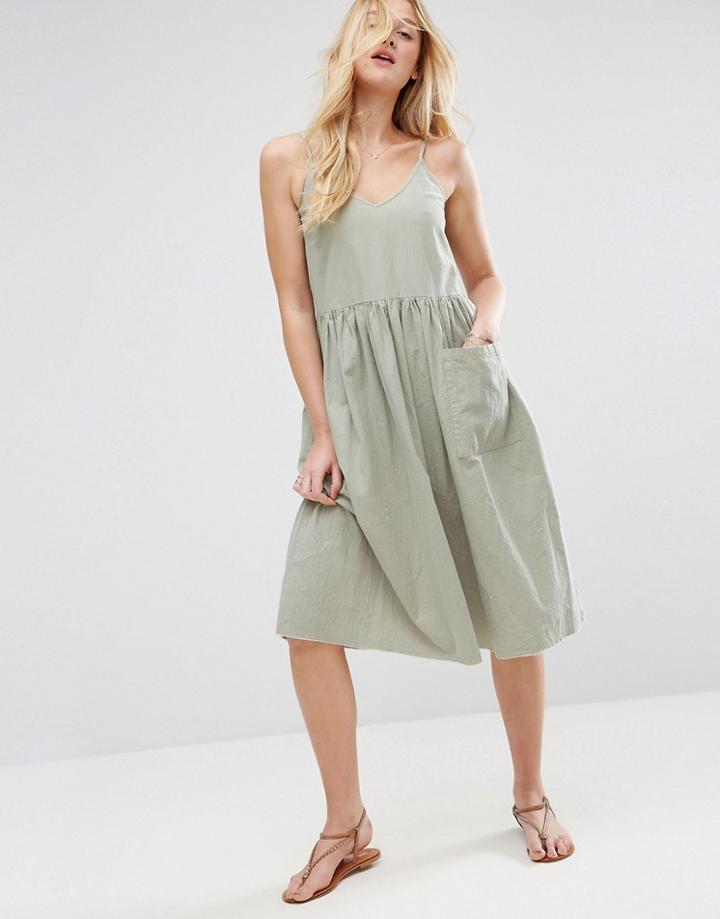 Asos Casual Smock Cami Dress - Green