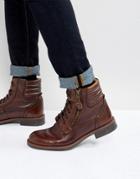 Steve Madden Prive Leather Boots In Brown - Brown