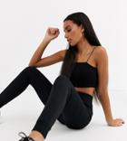 Asos Design Petite Basic Stretch Super Skinny Sweatpants In Cotton - Black