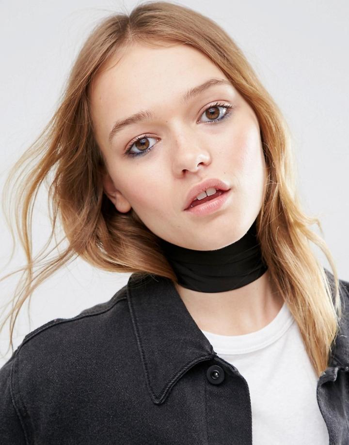 Asos Choker Neck Tie & Headscarf - Black