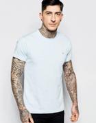 Farah T-shirt With F Logo In Slim Fit In Blue Heather - Heather