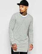 Black Kaviar Longline Sweatshirt - Khaki