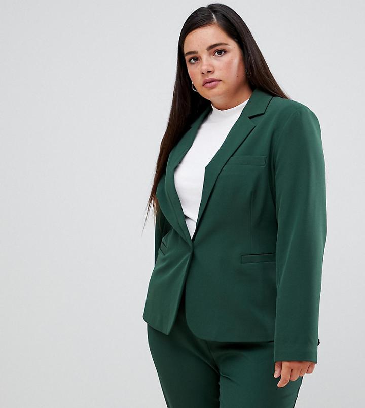 Unique 21 Hero Tailored Single Button Blazer - Green