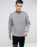 The North Face Slacker Crew Neck Sweat Sports Stretch In Gray Marl - Gray