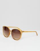 Mango Oversized Resin Sunglasses In Brown - Brown