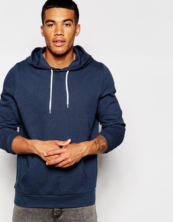 Asos Hoodie In Navy - Navy