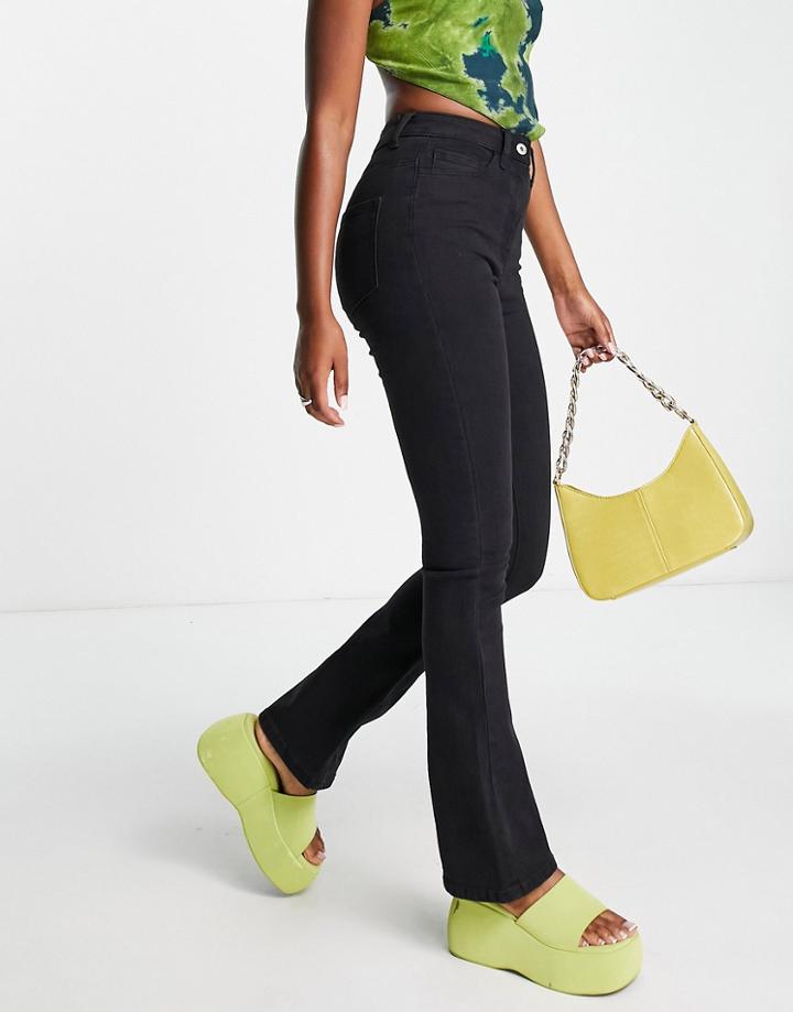 Collusion X008 Flare Jeans In Black