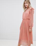 Maison Scotch Allover Printed Dress With Elastic In Waist-pink