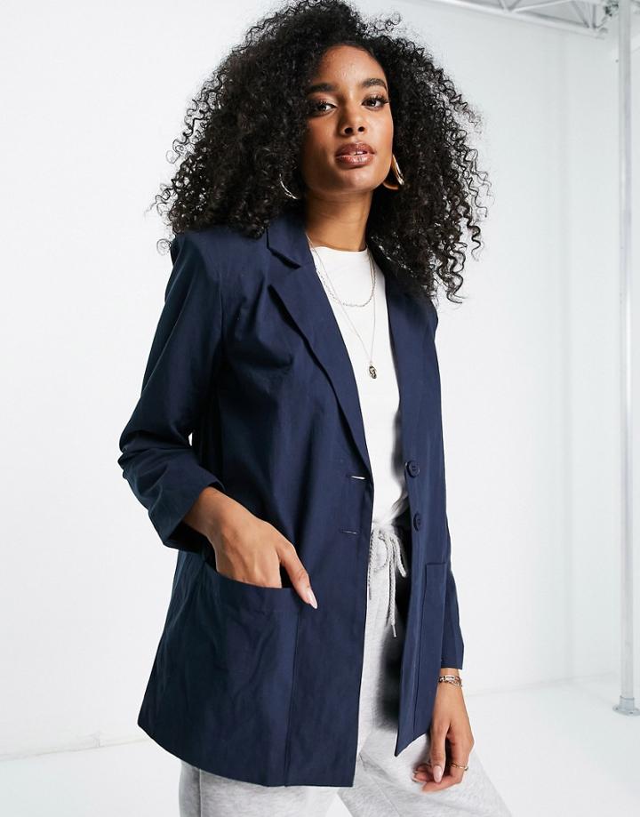 Lola May Oversized Blazer 3 Piece In Midnight Blue-blues
