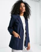 Lola May Oversized Blazer 3 Piece In Midnight Blue-blues