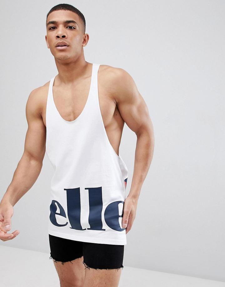 Ellesse Racero Tank In White - White