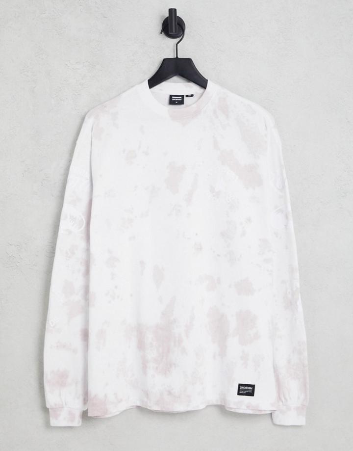 Dr Denim Reno Long Sleeve Tie Dye T-shirt In Washed Gray