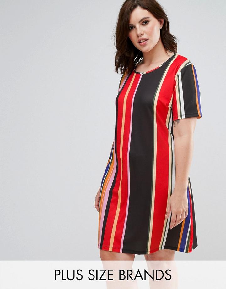 Pink Clove Printed T-shirt Dress - Multi