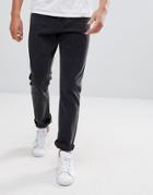Weekday Line Unisex Slim Fit Drop Crotch Crop Jean Washed Black - Black