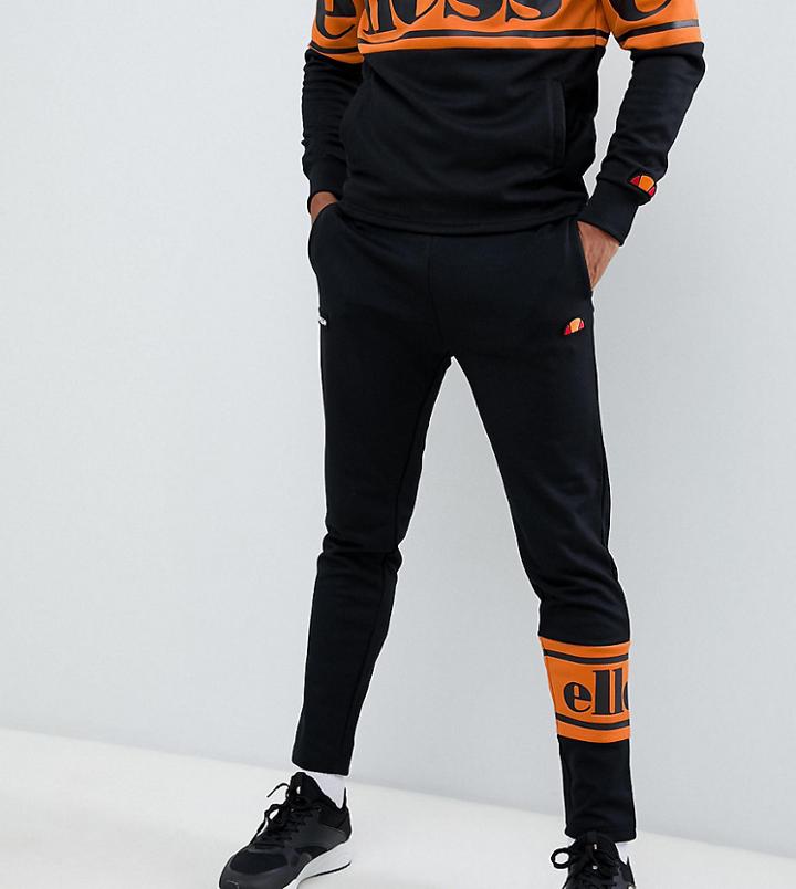 Ellesse Panel Logo Sweatpants In Black