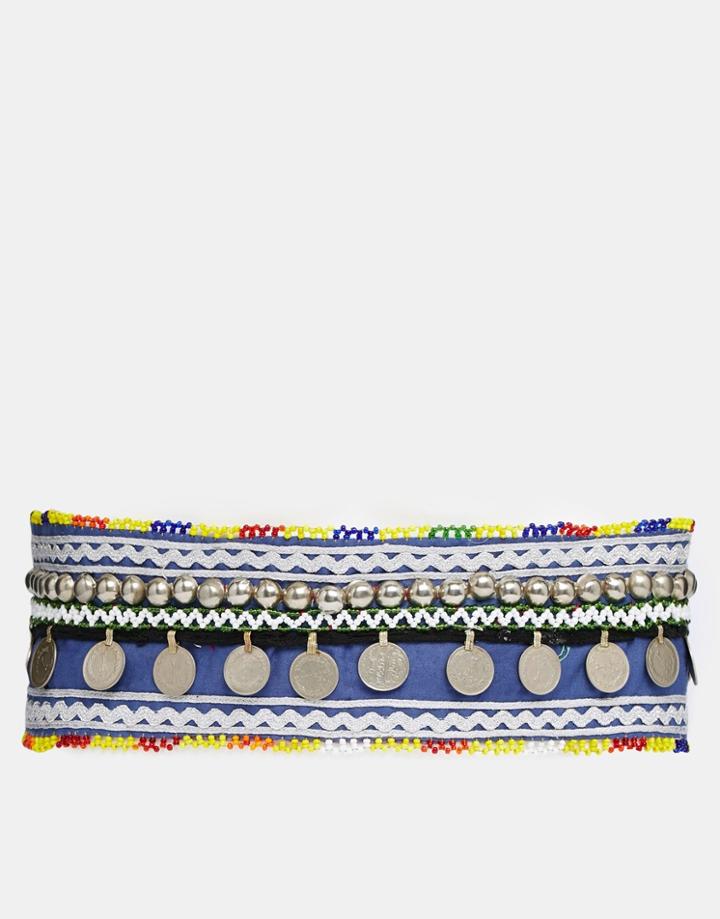 Reclaimed Vintage Coin Body Belt - Multi