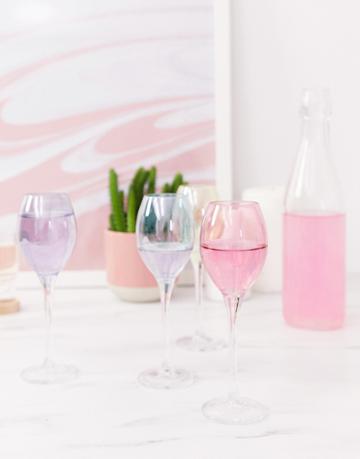 Lsa 4 Pack Prosecco Glasses In Pastel - Multi