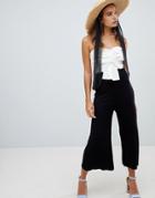 New Look Color Block Bow Front Jumpsuit - Black