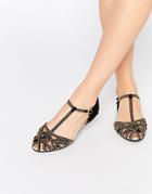 Asos Janine Embellished Summer Shoes - Black