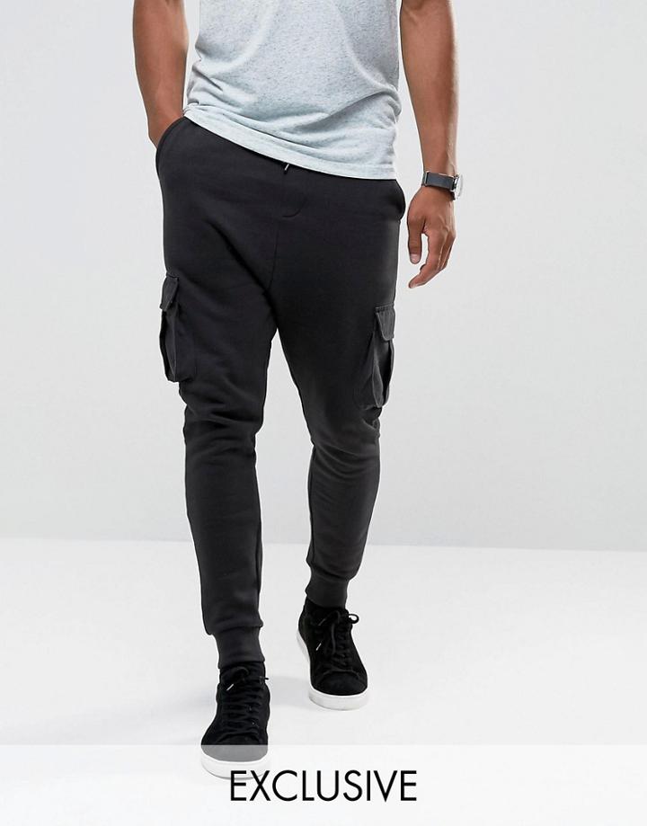 Jack & Jones Originals Jogger With Cargo Pockets - Black