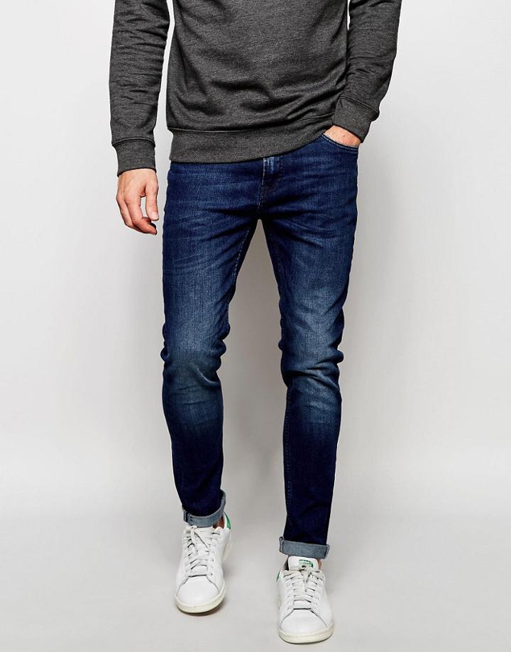 Produkt Mid Wash Jeans In Super Skinny Fit - Blue