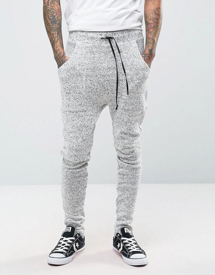 Avior Skinny Knitted Joggers - White
