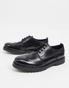 Base London Riddle Brogues In Black Leather