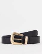 Madein Twisted Rope Buckle Belt In Black