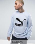 Puma Vintage Logo Sweat In Blue Exclusive To Asos - Blue