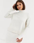 Micha Lounge Luxe Rollneck Sweater Coord In Wool Blend-cream
