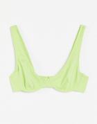 Monki Minelli Recycled Underwire Bikini Top In Green