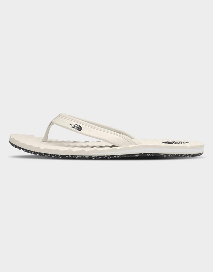 The North Face Base Camp Flip Flops In Cream-white