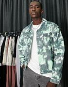 Liquor N Poker 90s Acid Wash Oversize Denim Jacket In Green - Part Of A Set