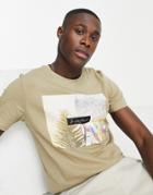 Jack & Jones Photo Print T-shirt In Light Yellow