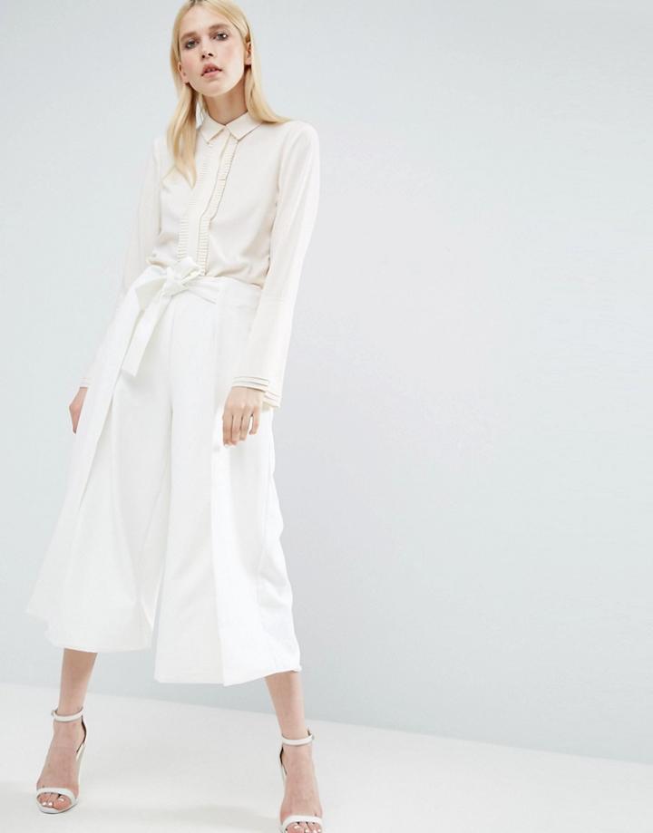 Lavish Alice Culottes With Splice Front - White